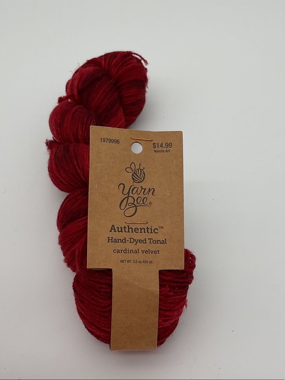 Yarn Bee Authentic Hand-Dyed Tonal Yarn - Cardinal Velvet